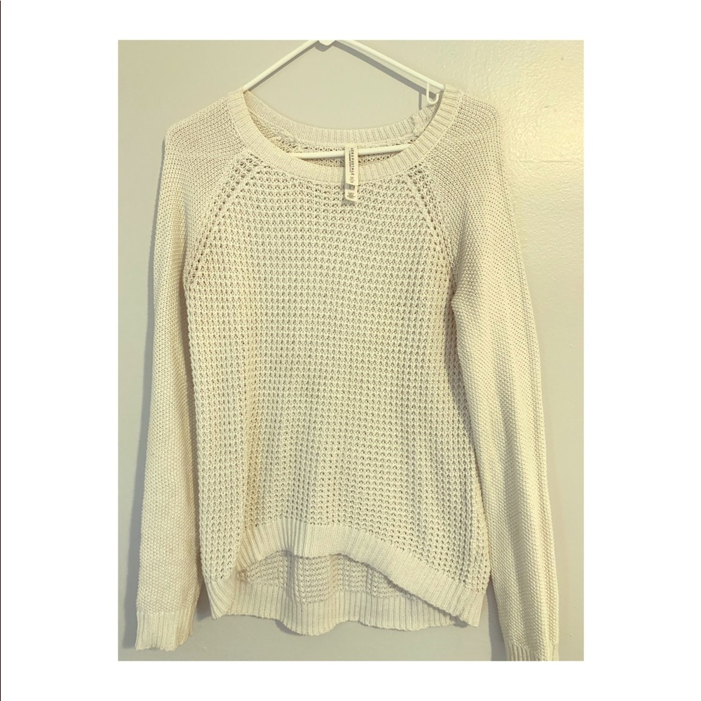 White knit sweater